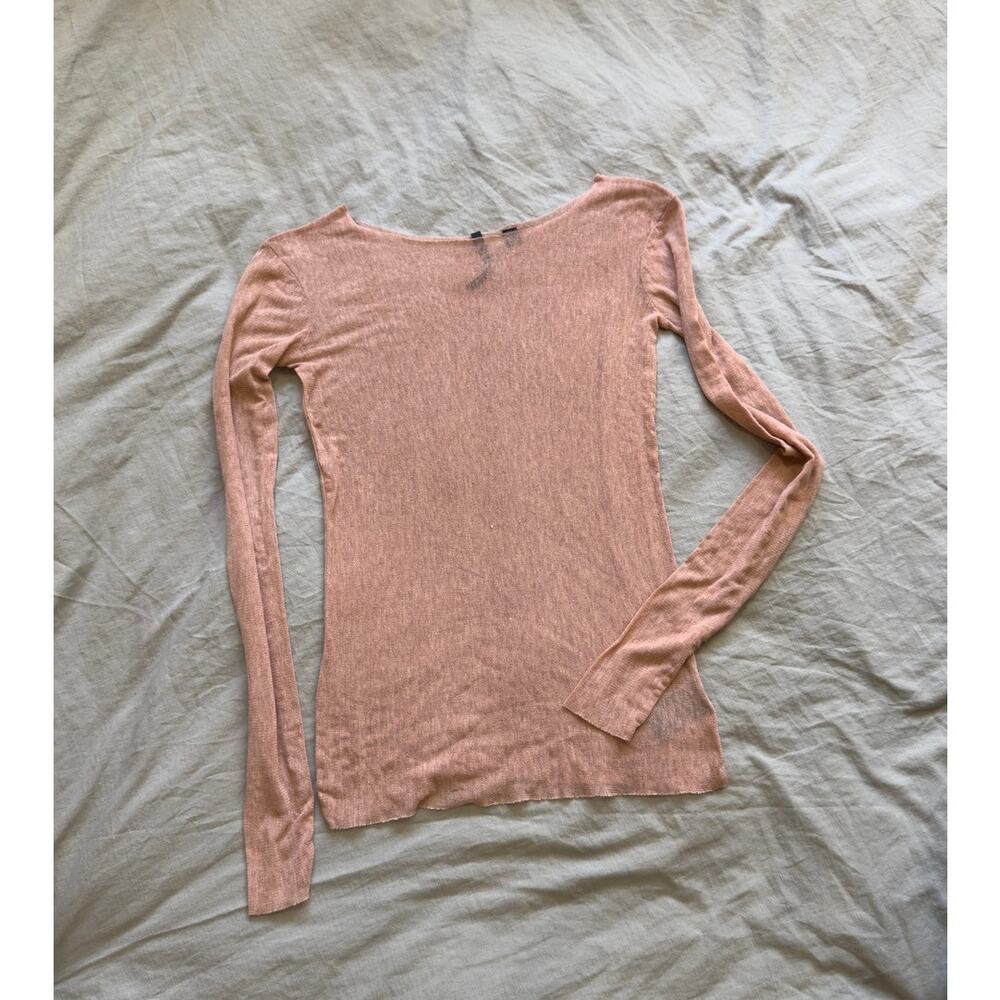 JOE’S WOMENS PINK KNIT WIDE NECK BLOUSE